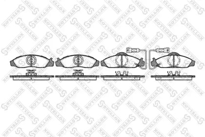 Комплект тормозных колодок STELLOX 635 002-SX